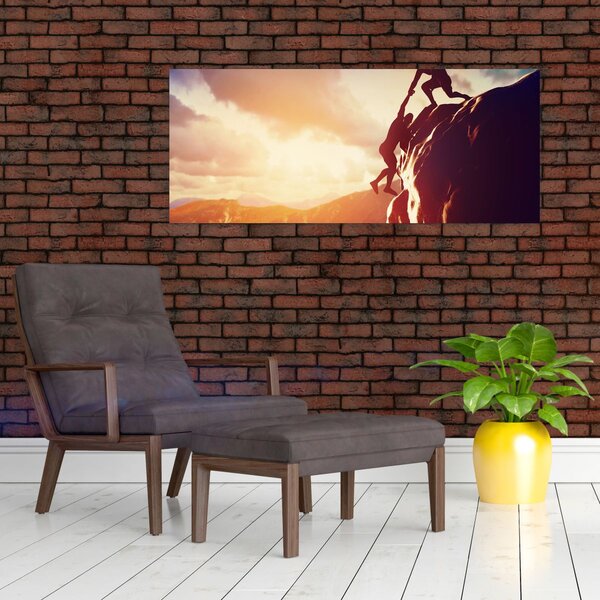 Obraz - Horolezci (120x50 cm)