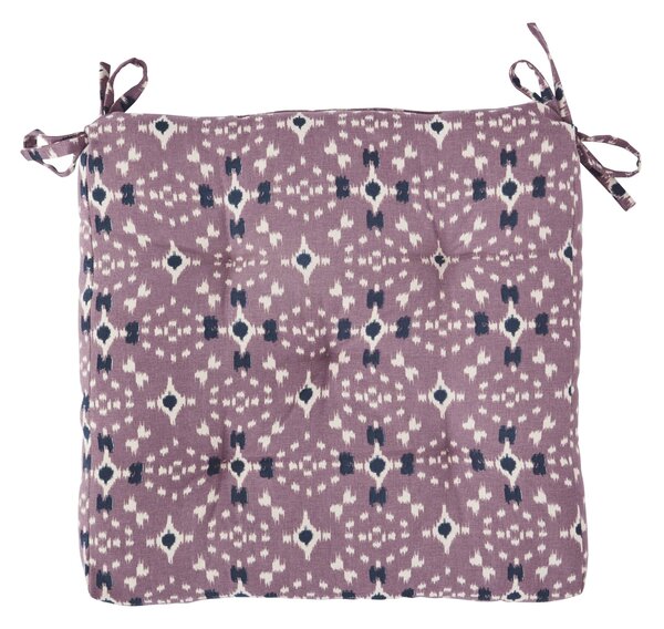 Prešívaný podsedák Dusty Lilac/White/Blue