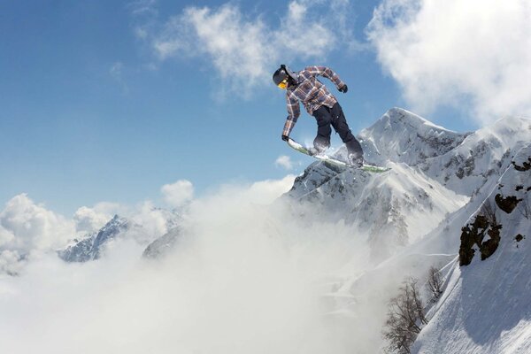 DIMEX | Vliesové fototapety na stenu Snowboardista MS-5-1572 | 375 x 250 cm | modrá, biela