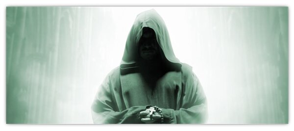 Obraz - Mních v tme (120x50 cm)