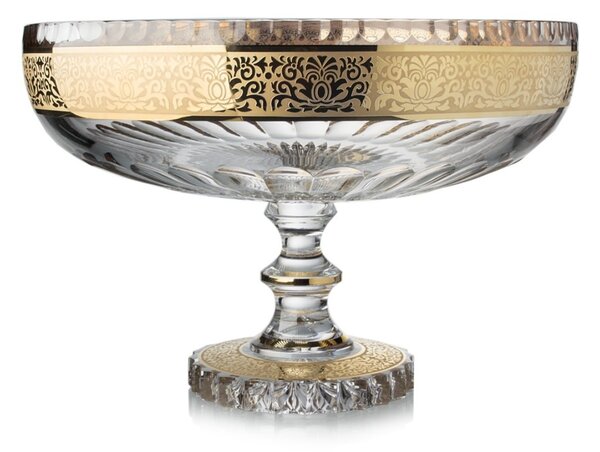 Bohemia Crystal Ručne brúsená misa na nohe Romantic 305mm