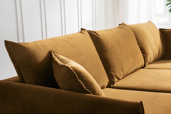 ROHOVÁ SEDAČKA, textil, horčicovožltá MID.YOU - Online Only obývacie izby, Online Only