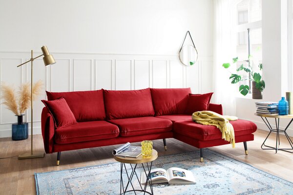 ROHOVÁ SEDAČKA, textil, tmavočervená MID.YOU - Online Only obývacie izby, Online Only