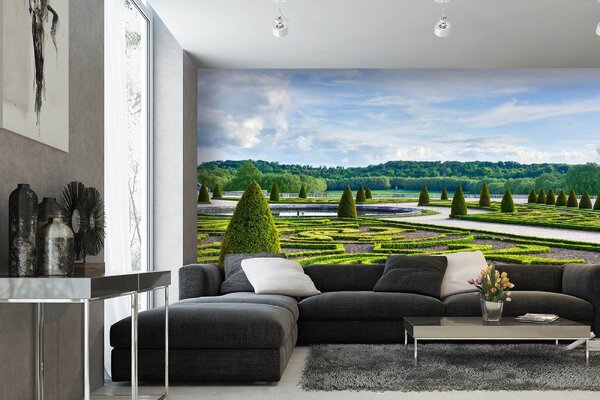 DIMEX | Vliesové fototapety na stenu Versailles vo Francúzsku MS-5-1204 | 375 x 250 cm | zelená, modrá, biela, hnedá