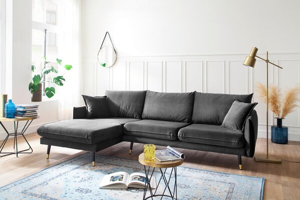 ROHOVÁ SEDAČKA, textil, antracitová MID.YOU - Online Only obývacie izby, Online Only