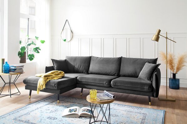 ROHOVÁ SEDAČKA, textil, antracitová MID.YOU - Online Only obývacie izby, Online Only