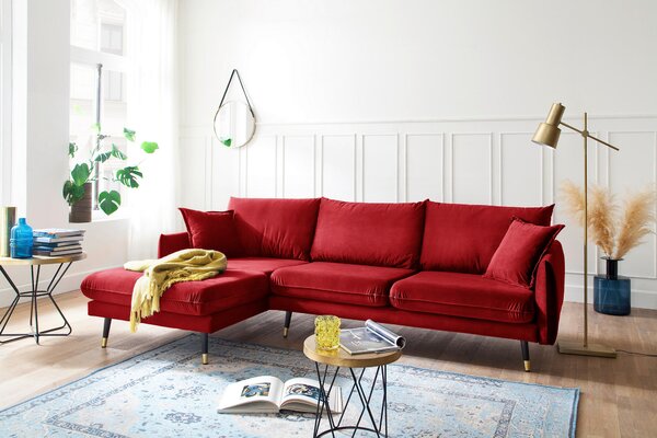ROHOVÁ SEDAČKA, textil, tmavočervená MID.YOU - Online Only obývacie izby, Online Only
