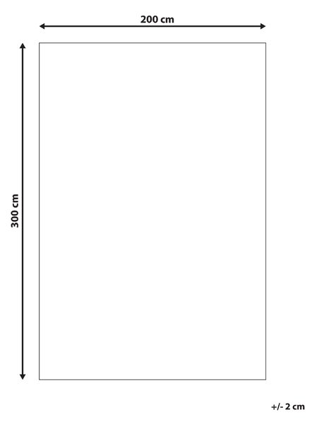 Koberec svetlobéžový vlnený 200 x 300 cm obdĺžnikový s geometrickým vzorom škandinávsky štýl