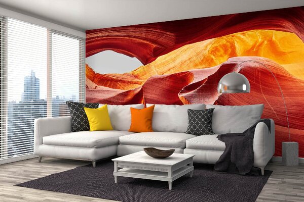 DIMEX | Vliesové fototapety na stenu Antilopia kaňon II. MS-5-1637 | 375 x 250 cm | červená, oranžová