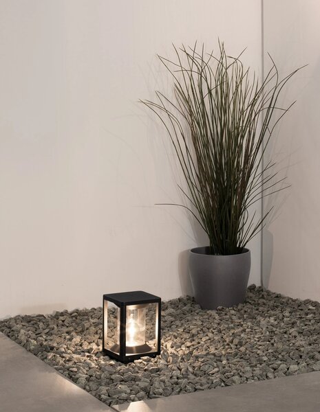 Vonkajšia záhradná lampa Loeve – Sivá