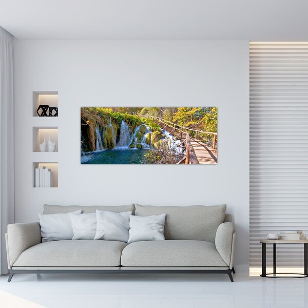Obraz - Vstup na vodopády (120x50 cm)
