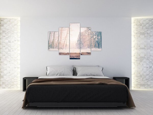 Obraz - Výhľad do lesa (150x105 cm)