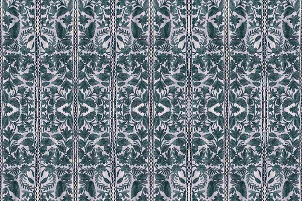 DIMEX | Vliesové fototapety na stenu Abstraktný vzor látky MS-5-2537 | 375 x 250 cm | zelená, biela