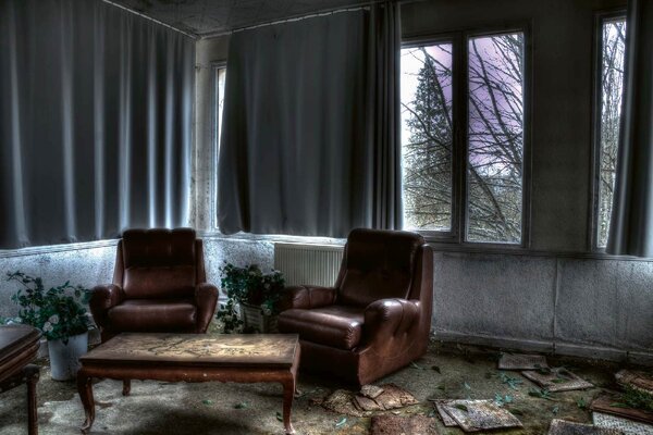 DIMEX | Vliesové fototapety na stenu Kožené kreslá MS-5-0869 | 375 x 250 cm | zelená, biela, hnedá, šedá