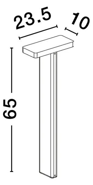 Vonkajšie LED lampa Poet 235 tmavo sivé – Sivá