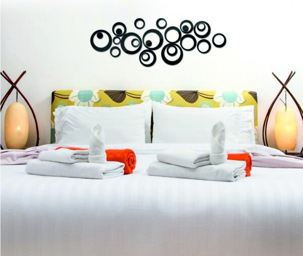 3D nálepky a samolepky, zrkadlové, farebné, dekoračné nálepky, SV000004B - BLACK