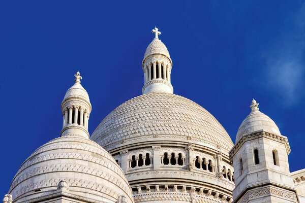 DIMEX | Vliesové fototapety na stenu Bazilika Sacré-C?ur MS-5-1142 | 375 x 250 cm | modrá, biela
