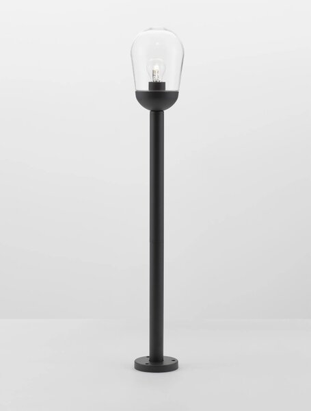 Vonkajšia záhradná lampa Omika A 15 tmavo sivé – Sivá