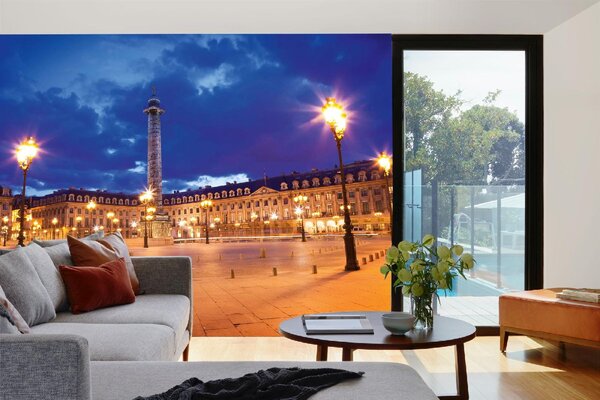 DIMEX | Vliesové fototapety na stenu Námestie Vendôme, Paríž MS-5-1141 | 375 x 250 cm | modrá, hnedá, šedá