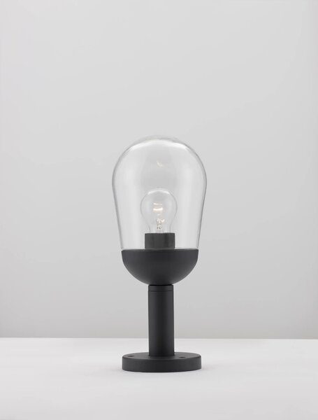Vonkajšia záhradná lampa Omika B 15 tmavo sivé – Sivá