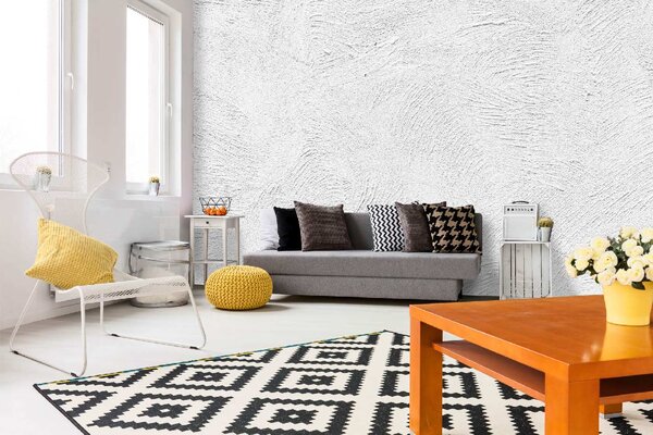 DIMEX | Vliesové fototapety na stenu Cementová textúra MS-5-2425 | 375 x 250 cm | biela