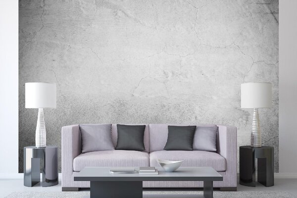 DIMEX | Vliesové fototapety na stenu Svetlá betónová stierka MS-5-2650 | 375 x 250 cm | šedá