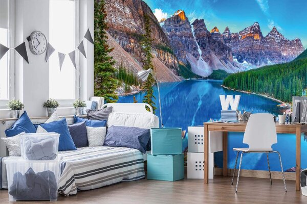 Samolepiaca vliesová fototapeta Moraine Lake 375 x 250 cm