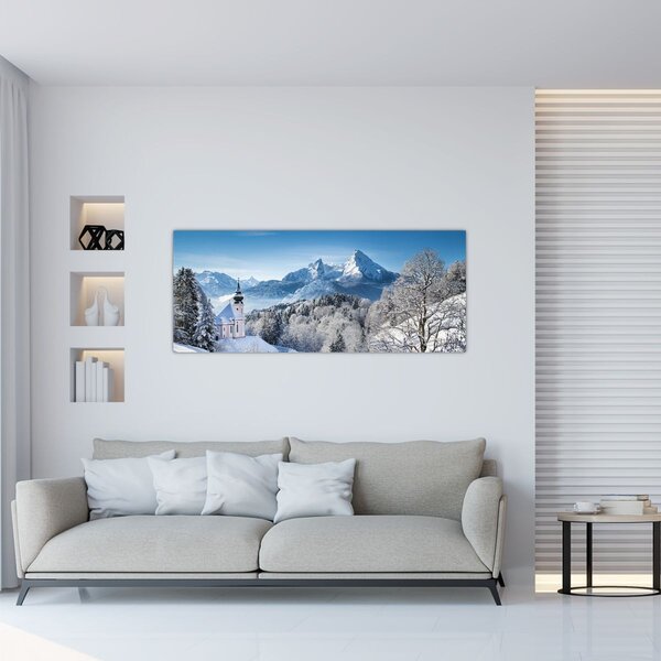 Obraz - Zasnežená krajina (120x50 cm)