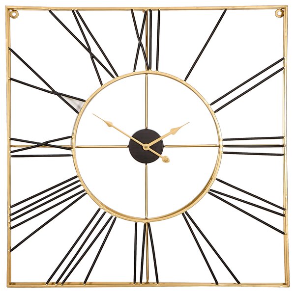 NÁSTENNÉ HODINY čierna, zlatá 71/71 cm Ambia Home - Hodiny