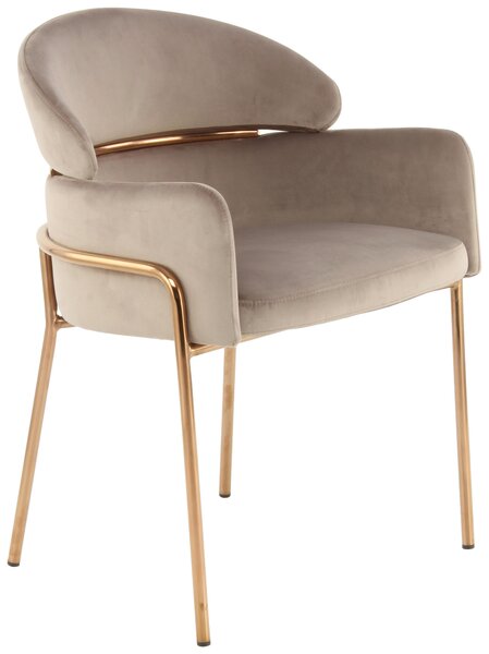 STOLIČKA S PODRÚČKAMI, zamat, taupe MID.YOU - Stoličky, Online Only