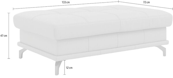 TABURETKA, koža, 133/47/72 cm Sit & More - Kreslá, Online Only