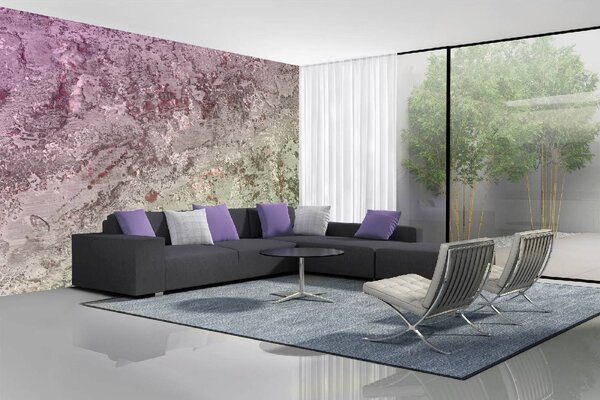 DIMEX | Vliesové fototapety na stenu Textúra betónovej dosky MS-5-2410 | 375 x 250 cm | biela, fialová, šedá