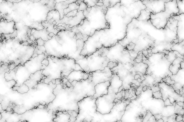 DIMEX | Vliesové fototapety na stenu Biely mramorový vzor MS-5-2475 | 375 x 250 cm | biela, čierna