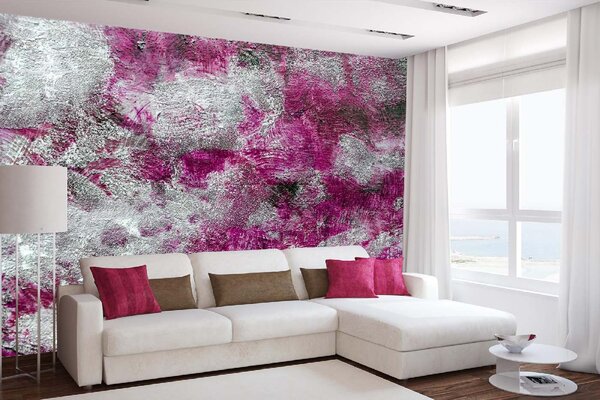 DIMEX | Vliesové fototapety na stenu Abstraktná fialová maľba MS-5-2507 | 375 x 250 cm | fialová, šedá