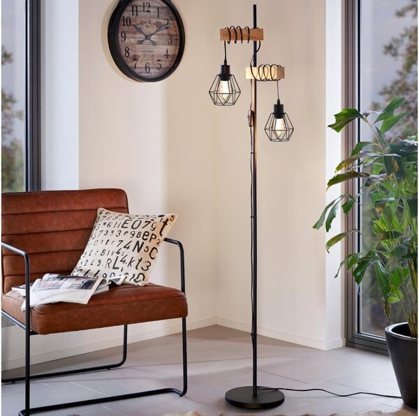 Eglo 43137 - Stojacia lampa TOWNSHEND 2xE27/60W/230V