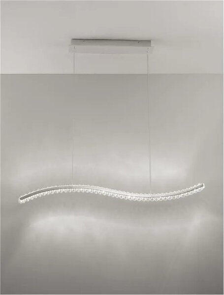 Krištáľový luster Aurelia 100 Chrome – Sivá