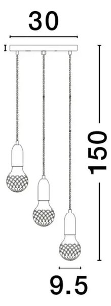 Retro luster Veda 30 mosadz