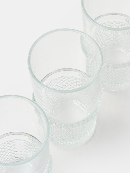 Sinsay - Súprava pohárov s reliéfnym vzorom 4 pack - clear