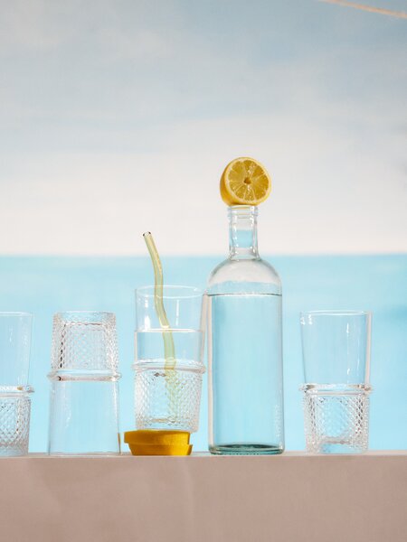 Sinsay - Súprava pohárov s reliéfnym vzorom 4 pack - clear