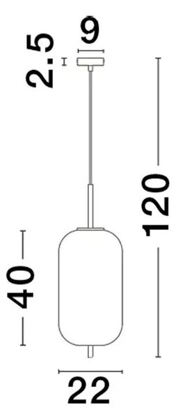 Luster na lanku Lato 22 smoky – E14