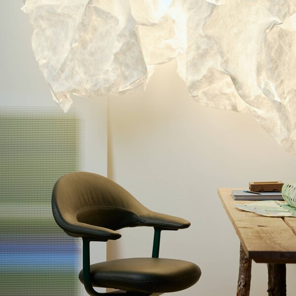 Nástenné svetlo FLOS Maap W1, šírka 150 cm, 4-pl., biela, E27, Biela / opálová, Obývacia izba / jedáleň, Textil / látka / hodváb, Dizajn