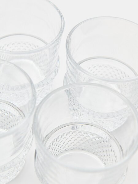Sinsay - Sada pohárov s ryhovaním 4 pack - clear