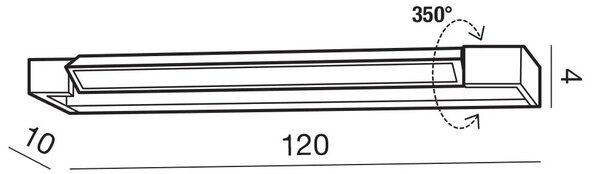 LED nástenné svietidlo Dali 45 4000K zlatá
