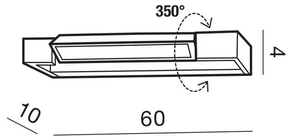 LED nástenné svietidlo Dali 60 3000K biele – Biela