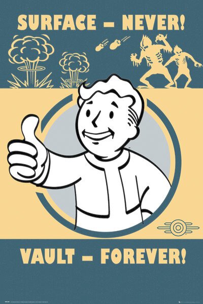Plagát, Obraz - Fallout 4 - Vault Forever, (61 x 91.5 cm)