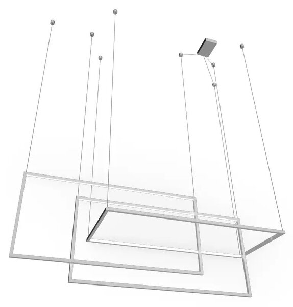 Dizajnový luster Metric stmievateľný biele – Biela