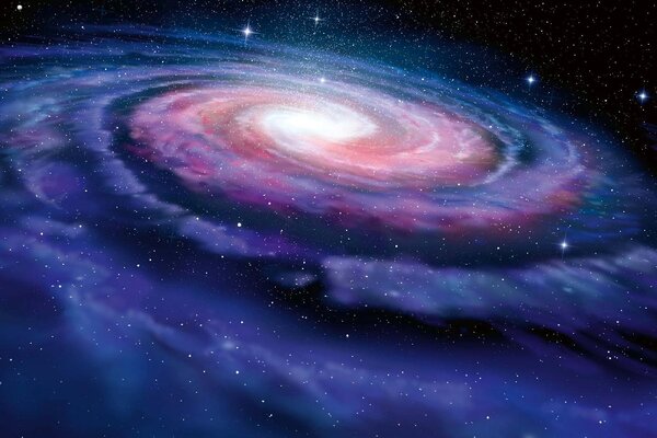 DIMEX | Vliesové fototapety na stenu Špirálna galaxia MS-5-2283 | 375 x 250 cm | fialová, čierna, ružová