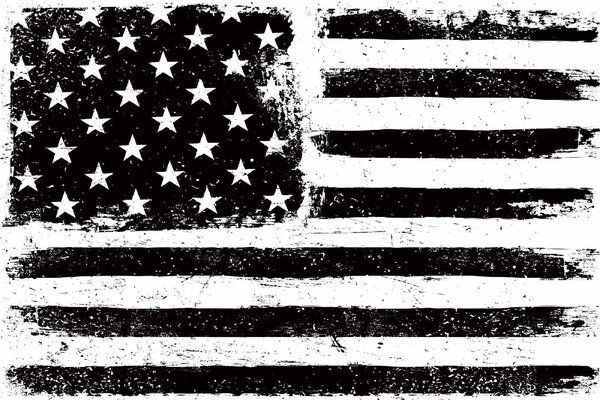 DIMEX | Vliesové fototapety na stenu Americká vlajka čiernobiela MS-5-1496 | 375 x 250 cm | biela, čierna