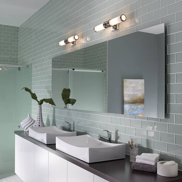 FEISS LED zrkadlové svetlo Payne 2-light., Chrómová / strieborná, Kúpeľňa, Sklo, Nástenné svetlá