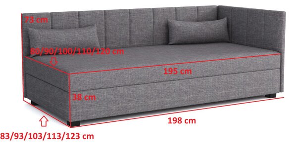 Jednolôžková posteľ 80x195 NAYLA PLUS 1 - béžová